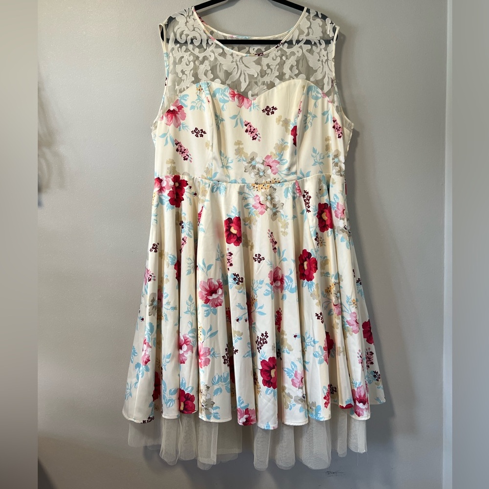 Torrid Lace Floral Tulle Dress